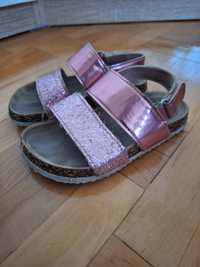 Sandałki różowe brokat połysk Primark 28 16,5cm