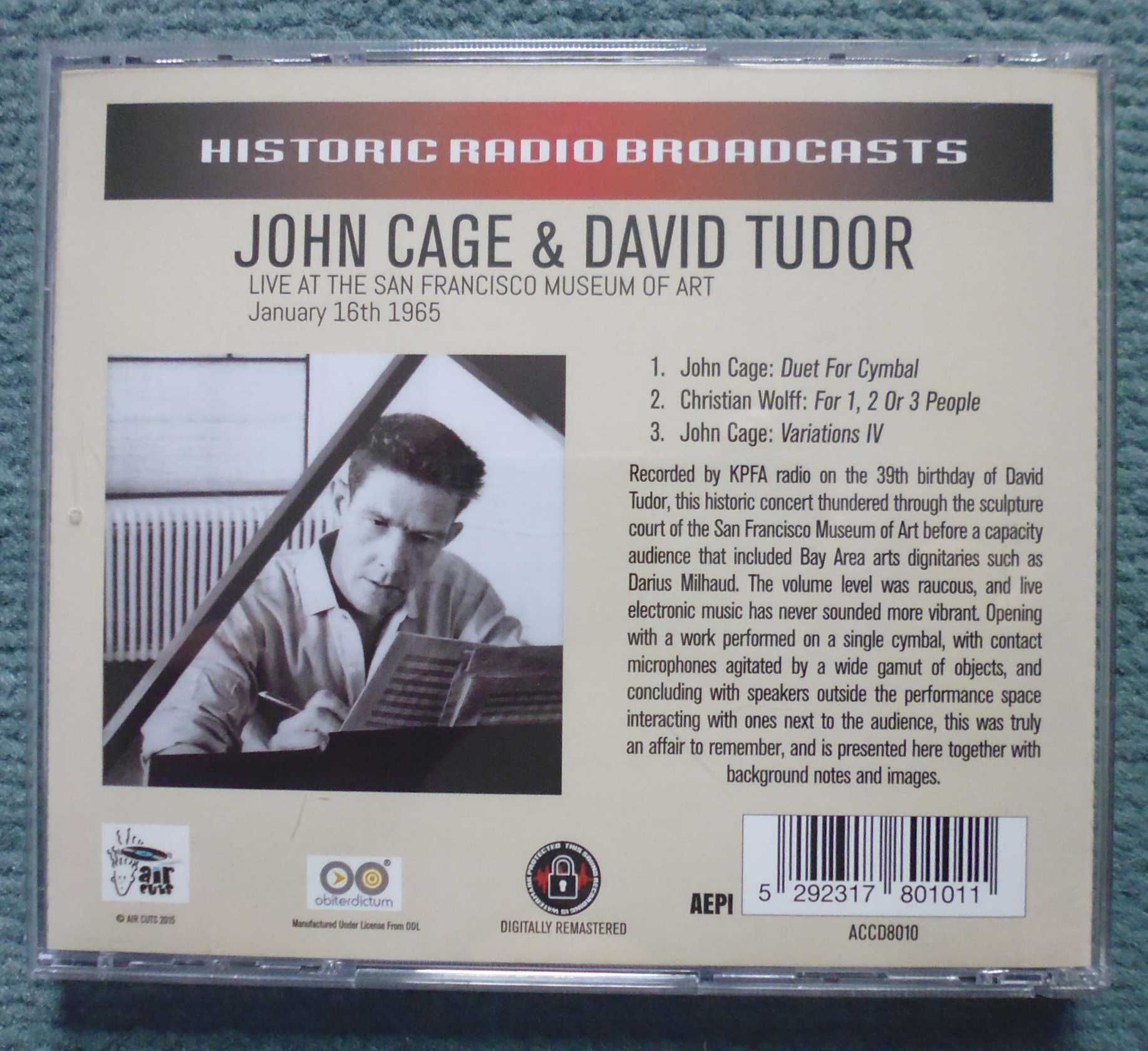 John Cage & David Tudor "Live at the San Francisco Museum of Art" 1965