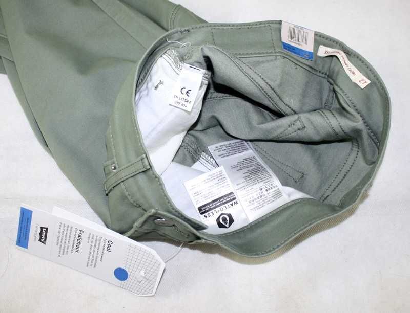Damskie spodnie Levi's 311 Skinny Capri rurki 3/4 nowe Levisy oryg W27