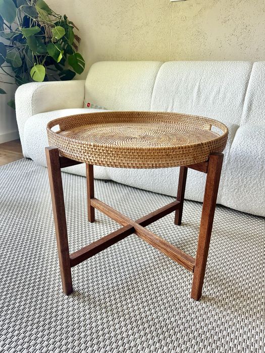 stolik kawowy H&M Home rattan boho