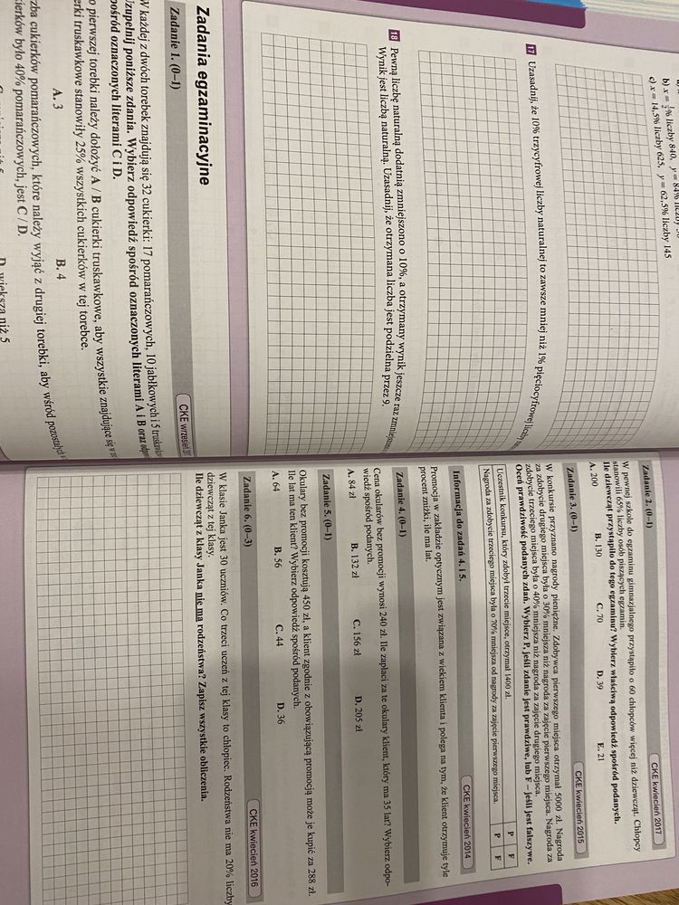 Teraz egzamin ósmoklasisty matematyka repetytorium