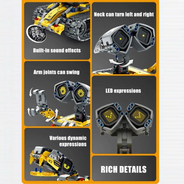 Конструктор на радіокеруванні  Wall-E 3в1 робот на пульті