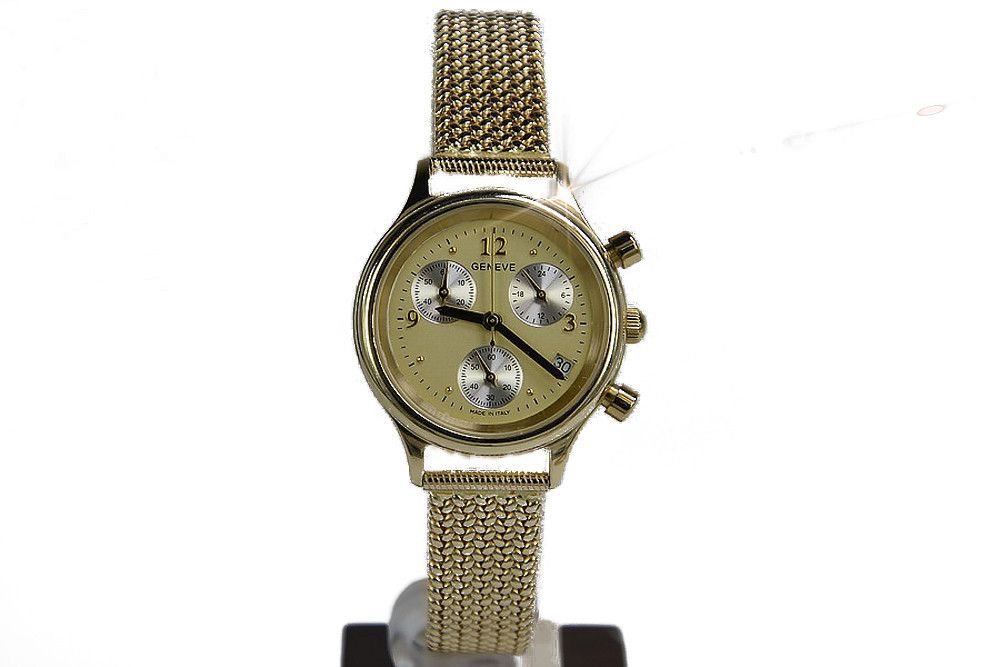Złoty zegarek damski 14k 585 z bransoletą Geneve lw019y&lbw003y Poznań