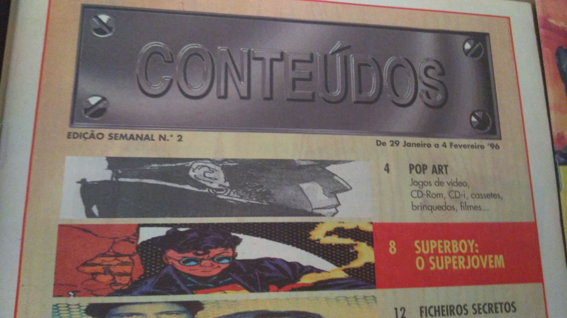 2 Revistas Heróis de 1996 com raro cromo incluídos