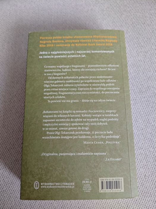 Książka Nowa Olga Tokarczuk Nografa Nobla Bieguni 2018