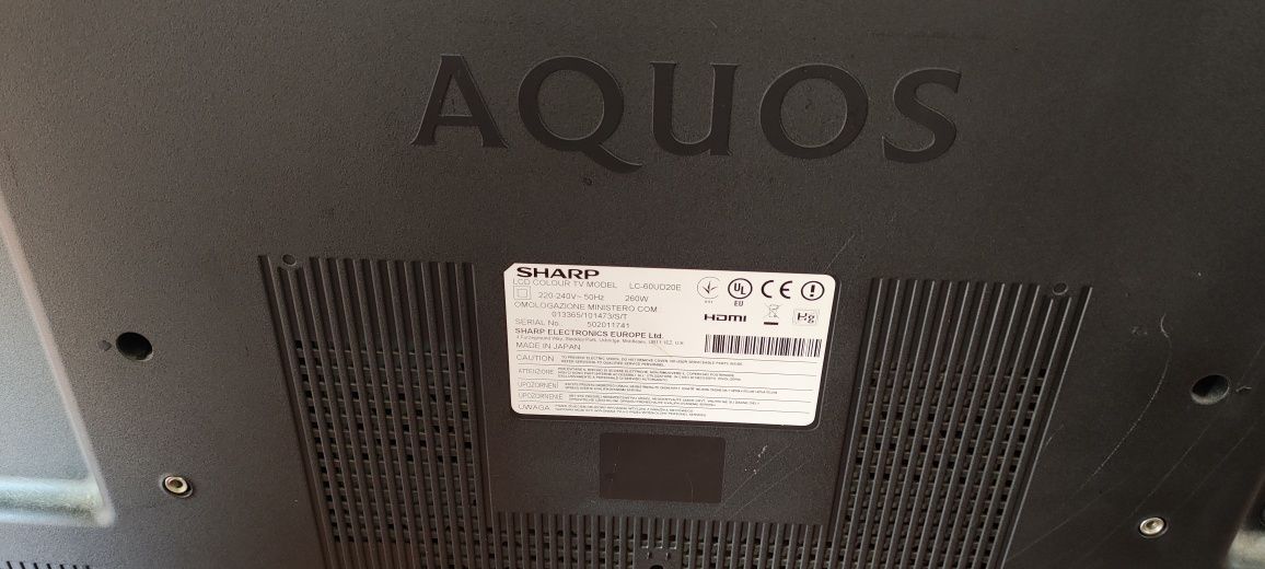 TV 60" 3D Sharp Aquos (Avariado)
