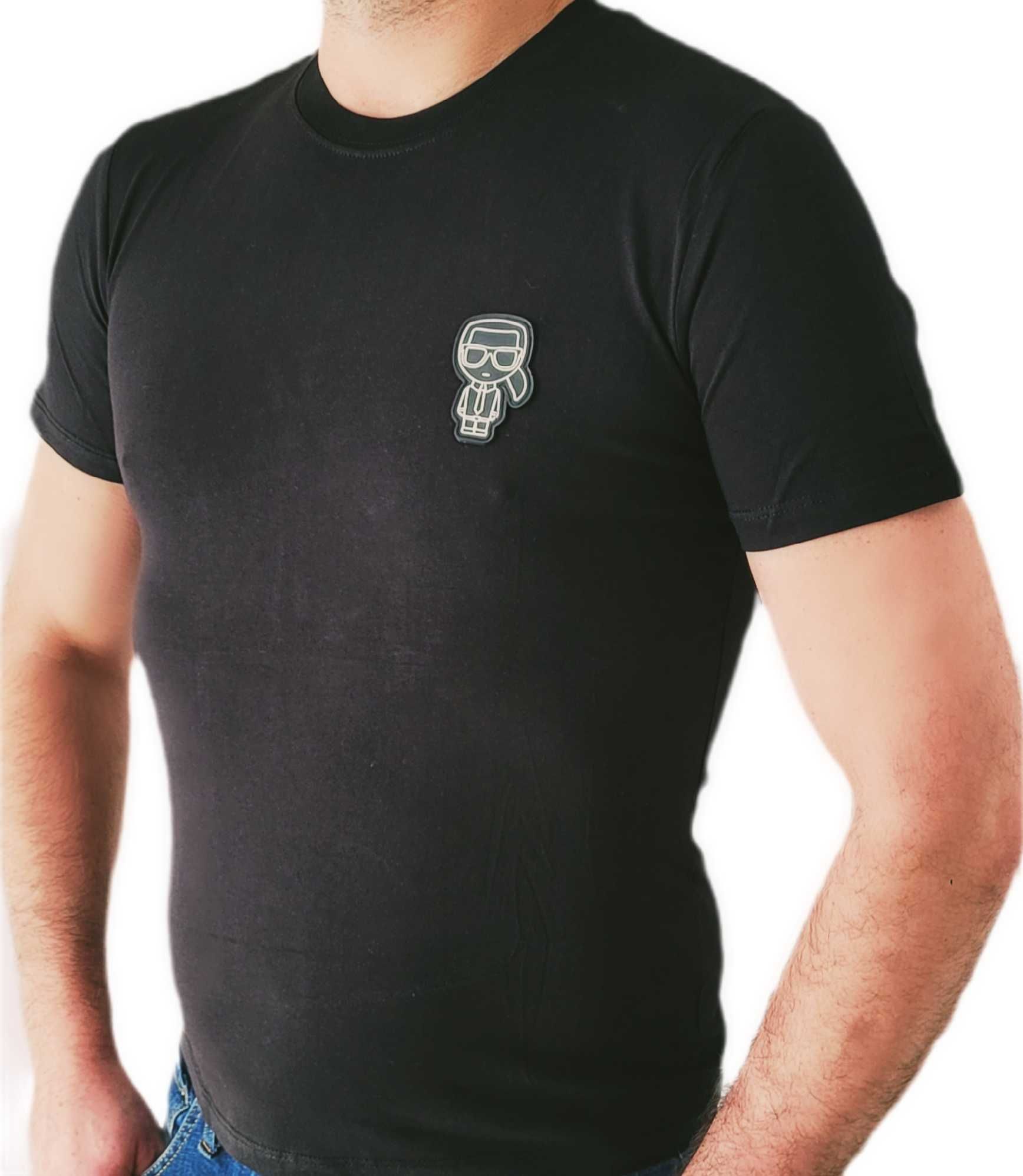 Koszulka T-shirt  Karl Lagerfeld nadruk logo czarna