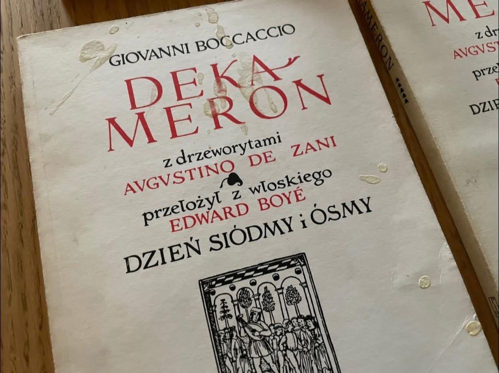 Dekameron Giovanni Boccaccio drzeworyty Augustino de Zani