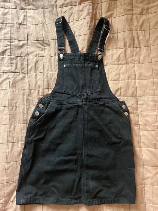 Джинсовий чорний комбінезон