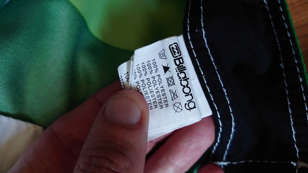 Billabong szorty męskie 36 pływackie spodenki zielone białe y2k