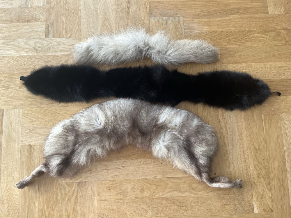 3 kołnierze z lisa futro naturalne kołnierz z lisa