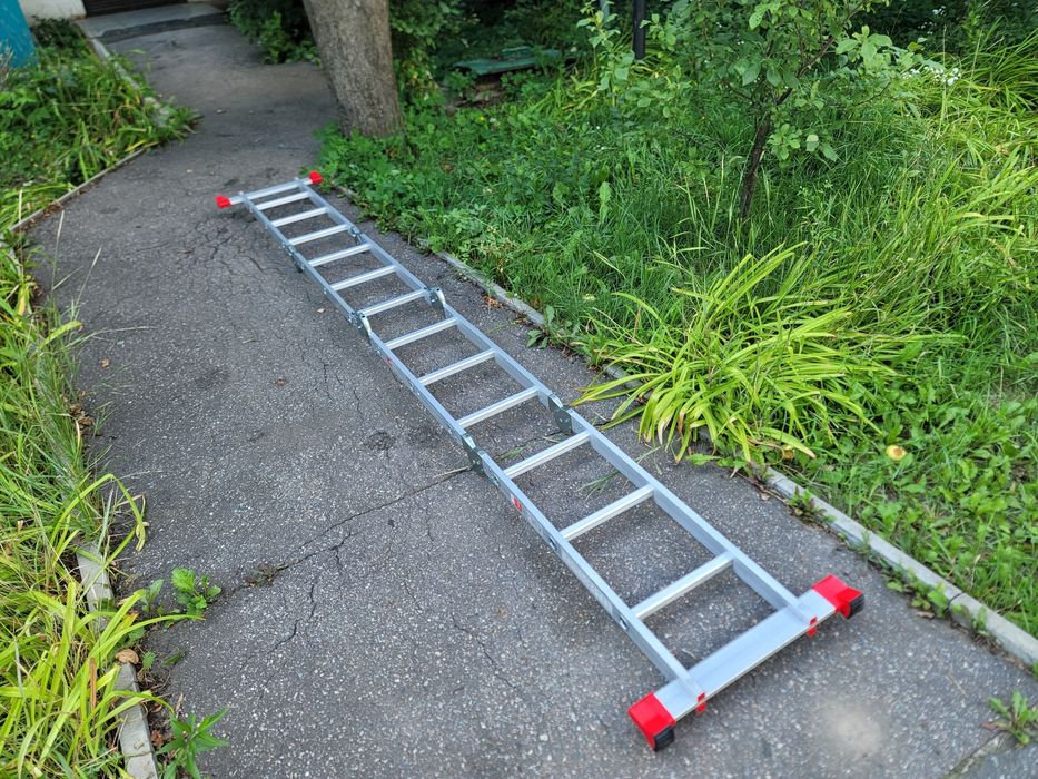 Лестница 3,7м алюминиевая Трансформер, Драбина ,4х3 ступеней Новая