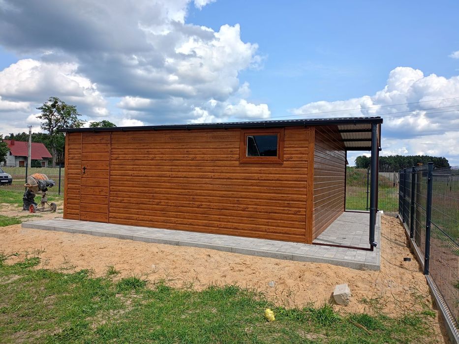 Nowy Garaż blaszany 6 x 5m drewnopodobny Producent Montaż Gratis