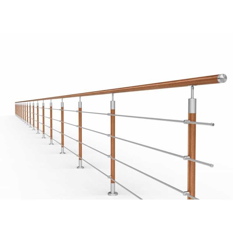 Balustrada schodowa drewniana 2,5m. System do samodzielnego montażu!