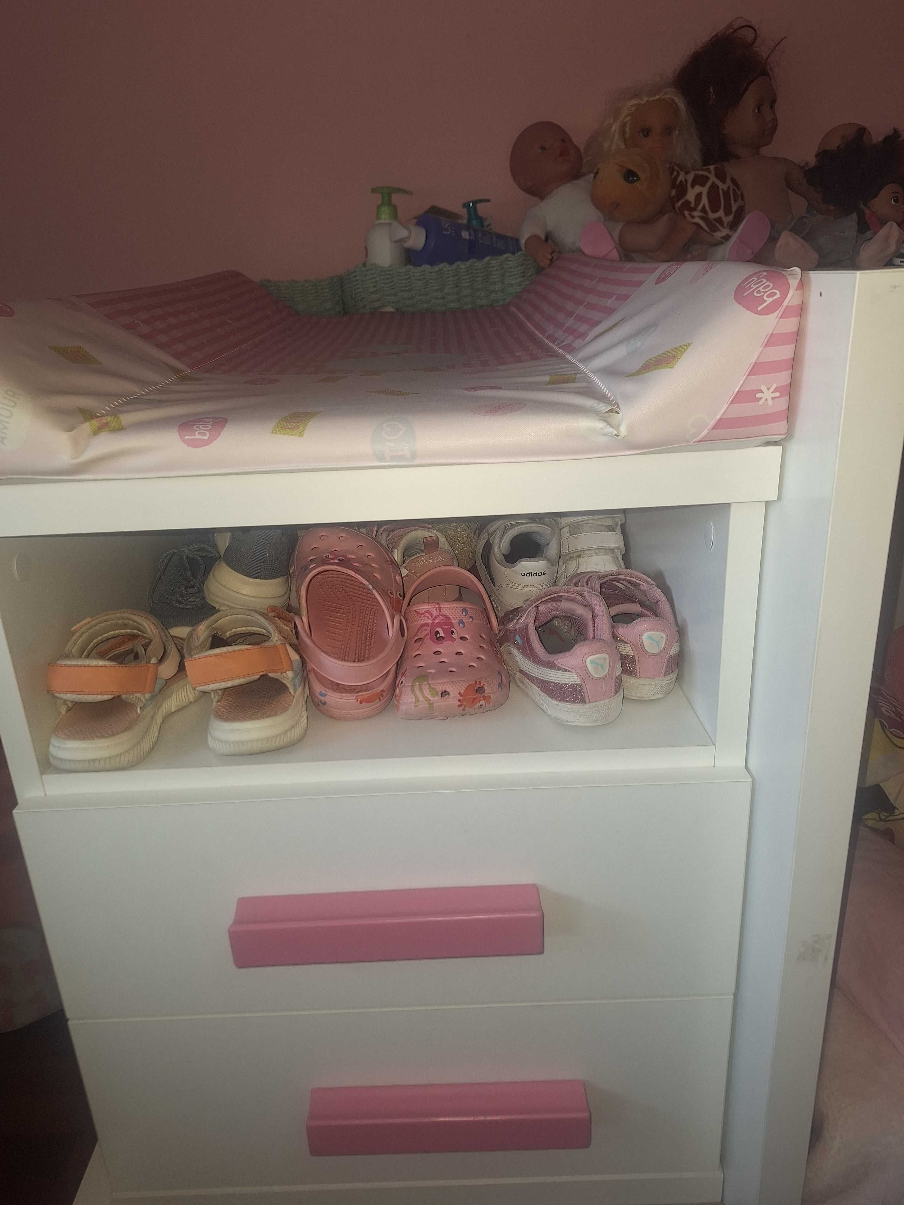 Conjunto berço/ cama + comoda Trama