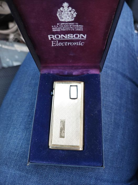 Isqueiro Ronson Electronic Vintage com Estojo Original