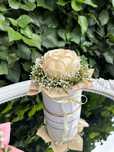 Flower box peonia mydlana gipsówka prezent urodziny imieniny