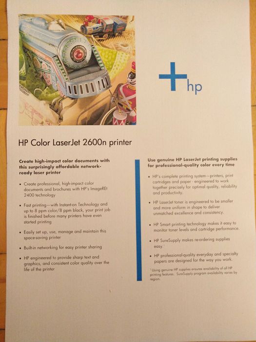 Drukarka kolorowa HP Color LaserJet 2600n mało używana