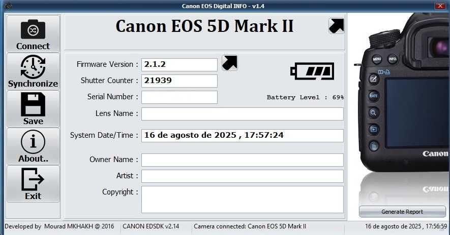 Canon 5D Mark II full frame c/ Grip, 2 Baterias, 96GB 22 mil Disparos