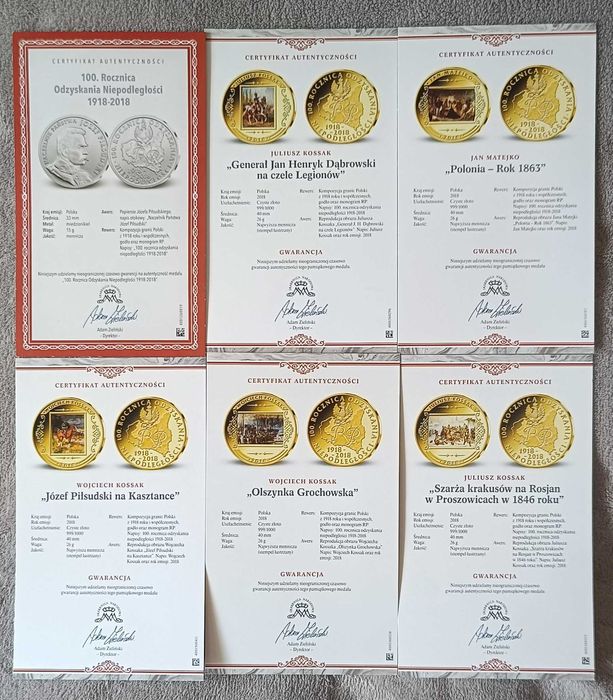 ZESTAW MONET 100 LAT Polskiej Niepodległości - DROGA DO WOLNOŚCI