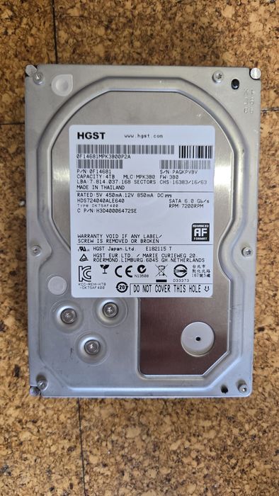 Hitachi HGST 4tb Internal Hard Drive