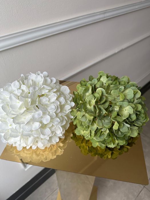 Hortensja sztuczna wyrobowa duża głowa biała różowa niebieska bordo