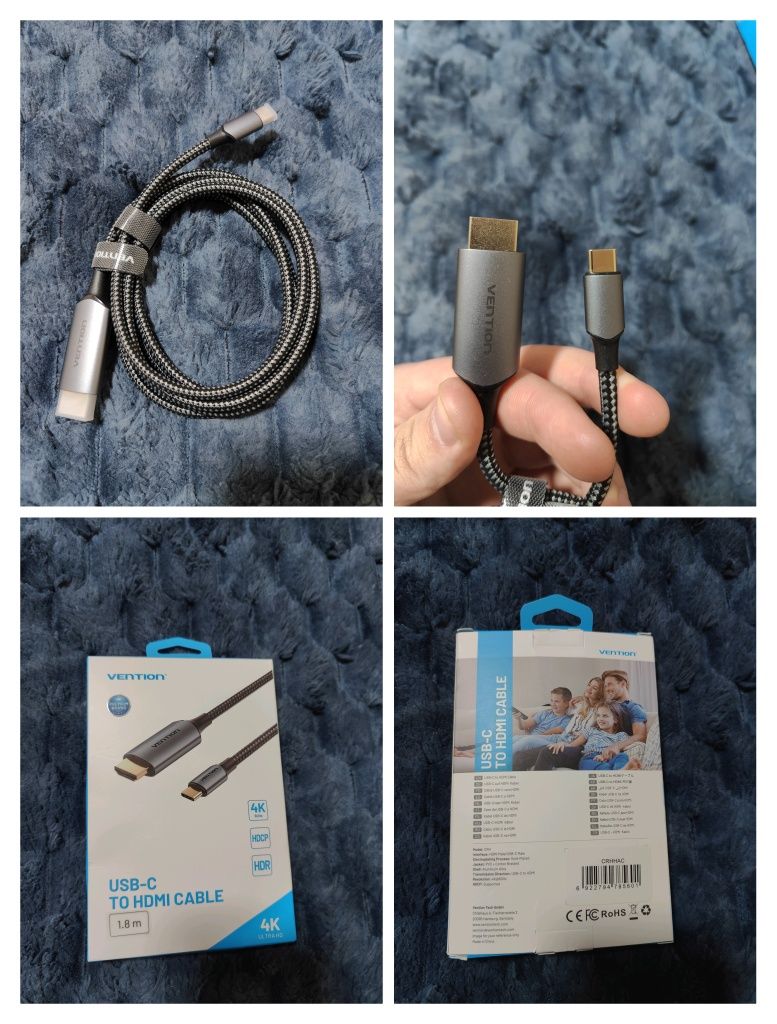 Кабель Type-c на HDMI 1.8м, 2 RCA на 2 RCA, RCA AUX, OTG micro-usb