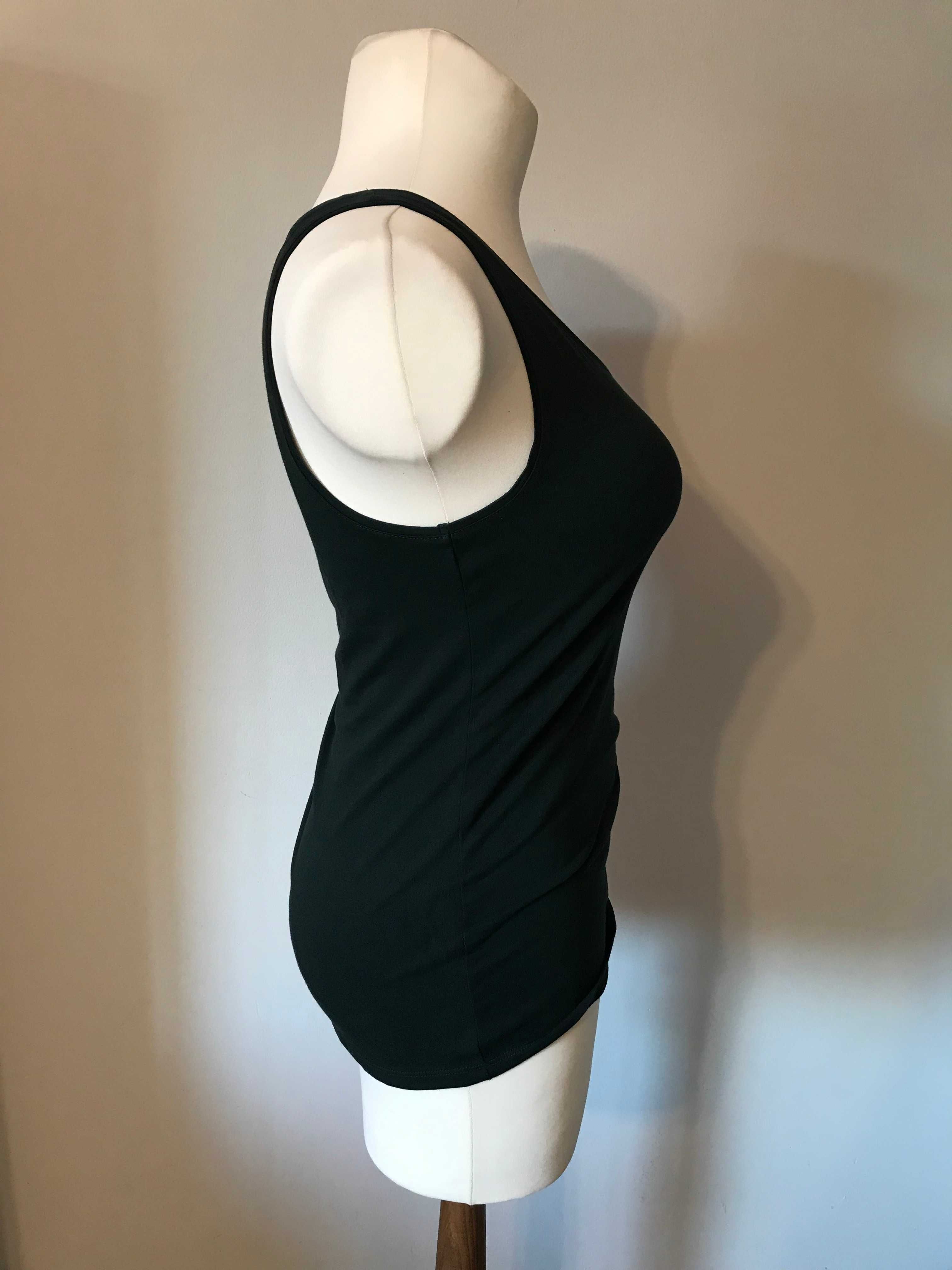 Bluzka na ramiączkach butelkowa zieleń H&M r. 40 / tank top bokserka