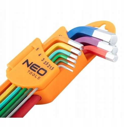 Klucze Imbusowe Hex Długie Imbus 1,5-10 Zestaw Neo