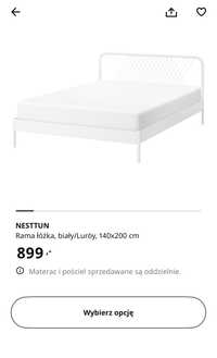 Łóżko Ikea NESTTUN metalowe rama