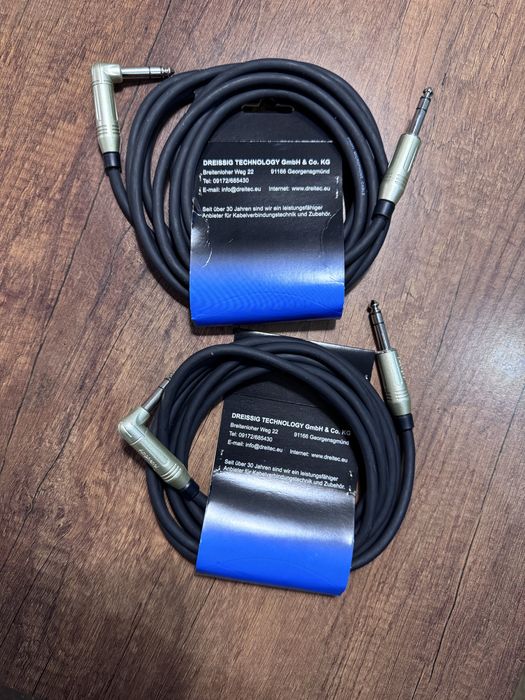 Інструментальний кабель 3м, 6.3 stereo