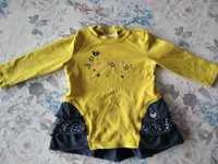 Sukienka niemowlęca limonka neon 68 falbanki