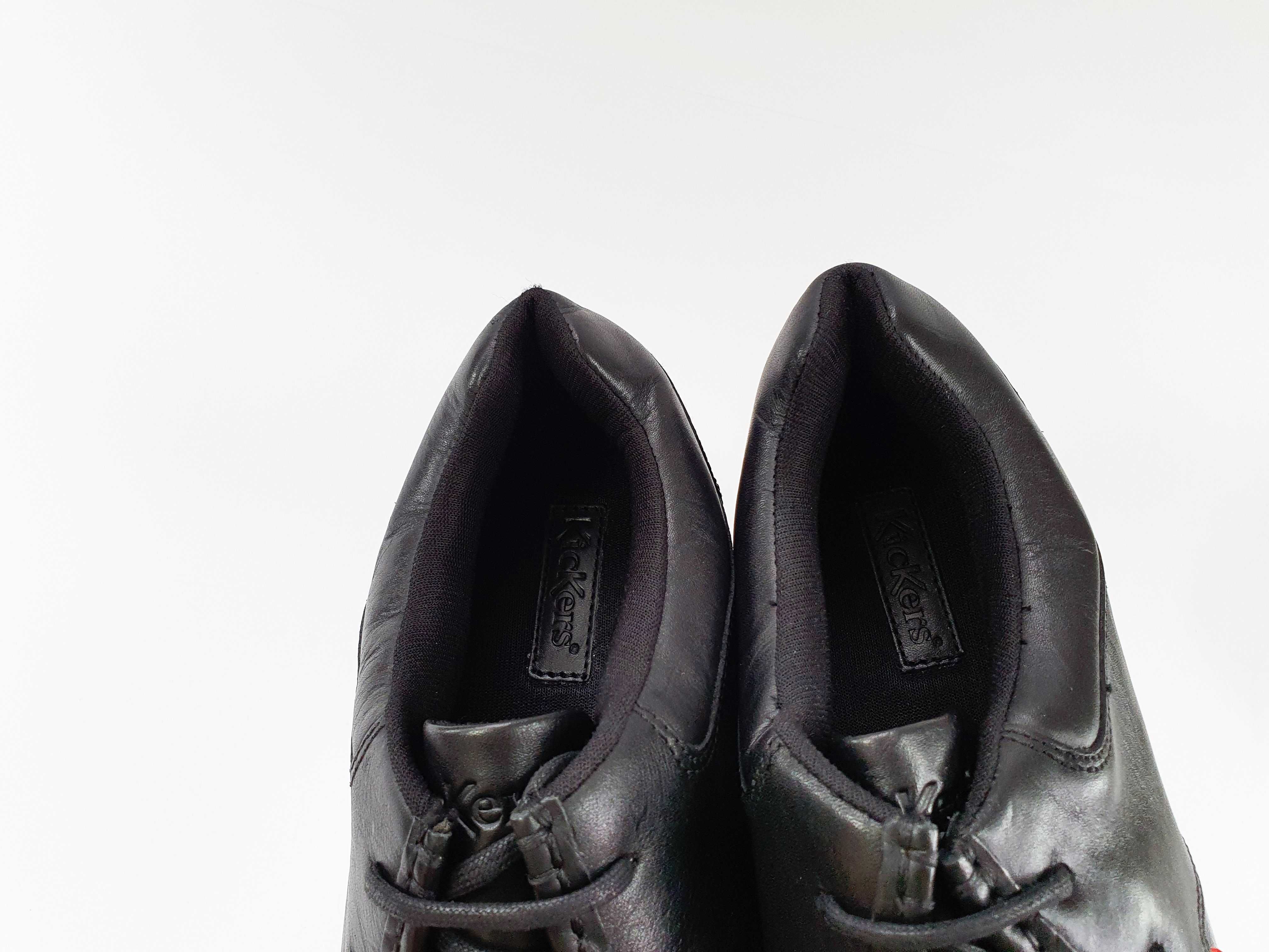Чорні шкіряні туфлі KicKers оригінал черные туфли 42 43 27.5 см