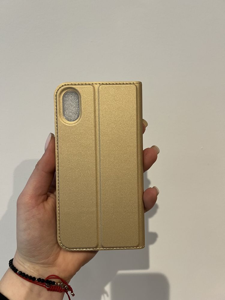 Iphone x/xs case nowa w kartoniku etui z klapką