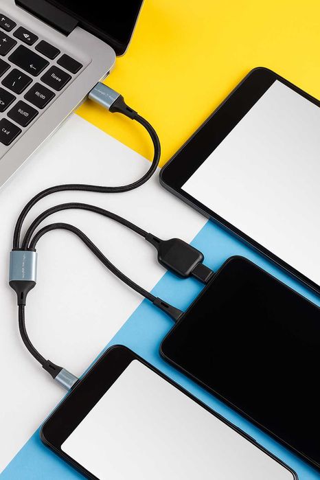 Kabel USB -> Type C, Apple Lightning, Micro USB