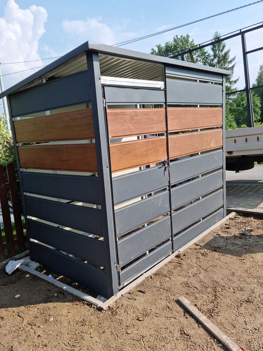 Wiata śmietnikowa panelowa DOWOLNY KOLOR I WYMIAR