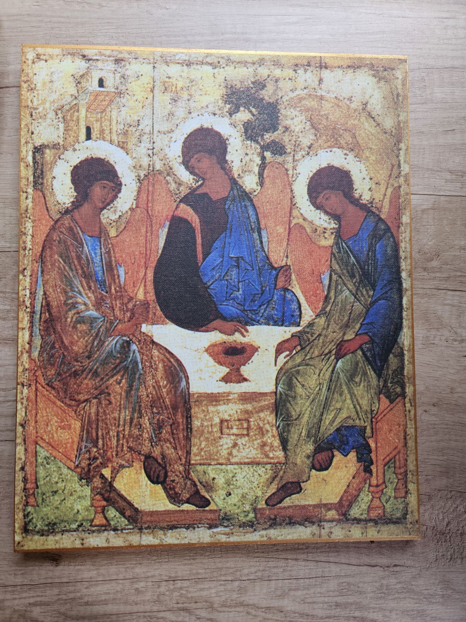 Ikona Trójcy Świętej z fragmentem listu