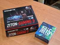 mini itx gigabyte ga z170n,intel i5 6600k,8gb ram,ssd120gb(опис)