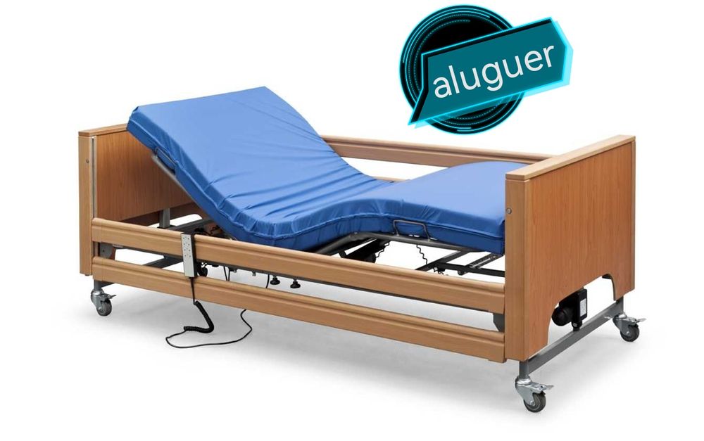 cama articulada elétrica aluguer c/ colchão anti escaras