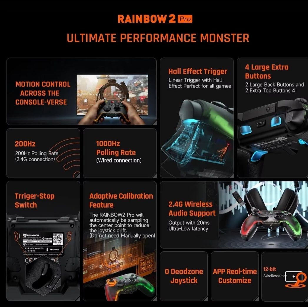 Геймпад Reinbow 2pro  для пк,пс4,5.