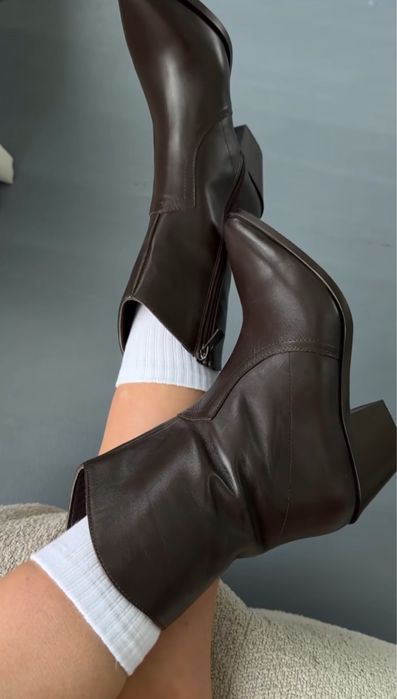 Шкіряні сапожки б/у