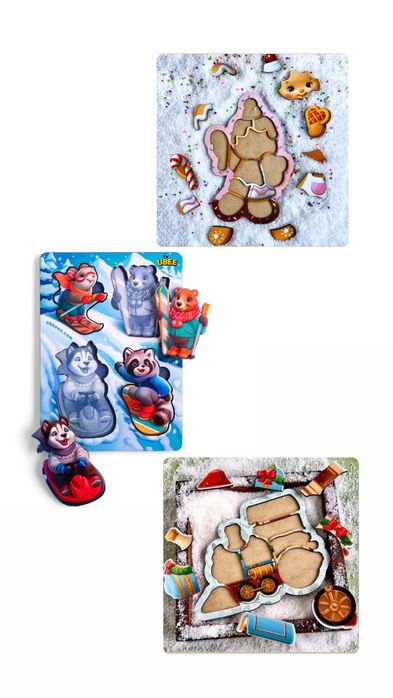 Новорічна гра Лабіринт, іграшки печиво половинки Паровоз Ань Янь Ubee