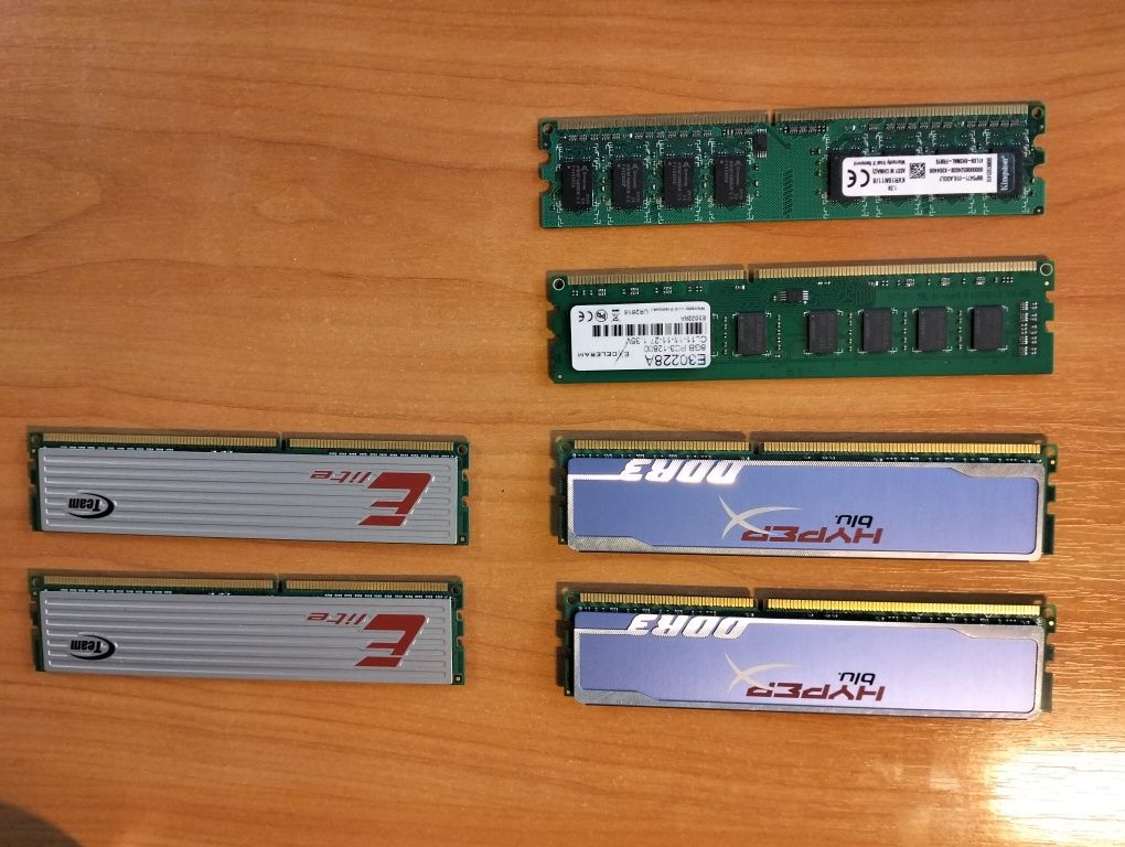 Оперативная память DDR-3, DDR-2.