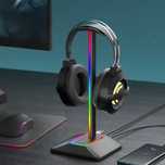 Gamingowy stojak na sluchawki 2x porty USB podświetlenie LED RGB