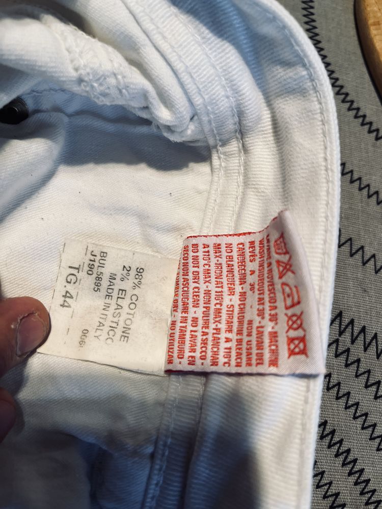 Jeans Rossodisera białe damskie M