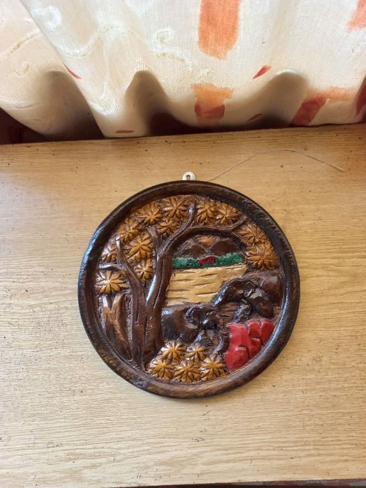 Картина из африканского дерева ручная работа