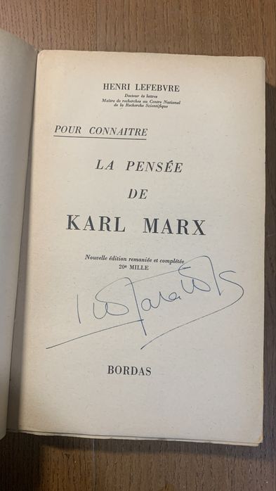 Pour Connnaire lá Pensee de Karl Marx