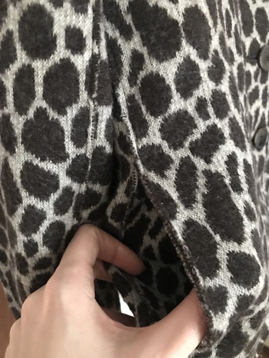 Вовняний жакет maxmara з анімалістичним принтом