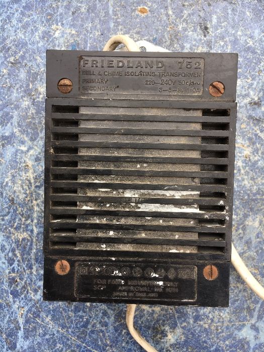 Продам Ретро 1972 Friedland 752 трансформатор дверного звонка 3v 5v 8v