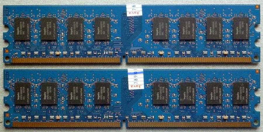 Память 4Gb. Hynix 2x2Gb DDR2 PC2-6400 800MHz. Intel и AMD.